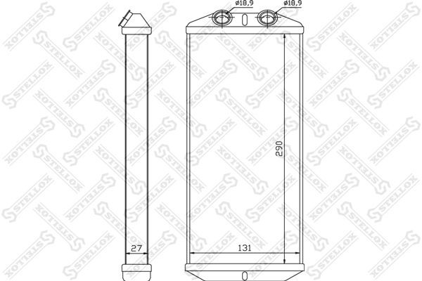 Радиатор отопителя  1035140SX 10-35140-SX STELLOX