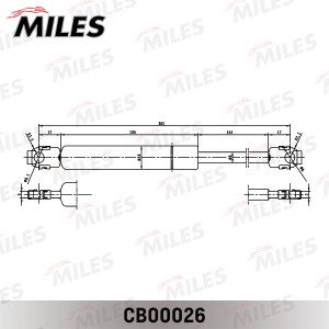Упор газовый крышки багажника BMW 5(E34) 88-95 CB00026 CB00026 MILES