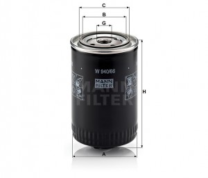 Фильтр масляный VW Passat AUDI A4 (99-05) SKODA Superb (02-08) MANN W 940/66 MANN FILTER