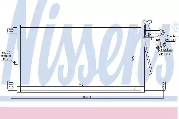 радиатор кондиционера! 742x365x16\SCANIA R-Series 03.04> 940198 NISSENS