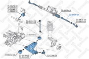 тяга рулевая!\ Peugeot 207 all 06> 55-00300-SX STELLOX