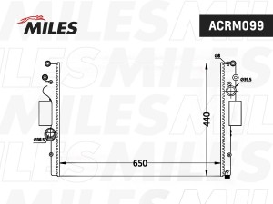 Радиатор (механическая сборка) IVECO DAILY III/IV 2.2D/2.9D M/T 99-/02- (NISSENS ACRM099 MILES