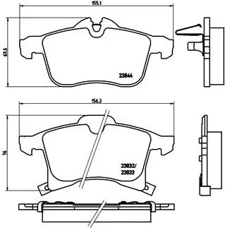 P59045 колодки дисковые! п.\ Opel Meriva 1.4-1.7DTi 03> P59045 BREMBO