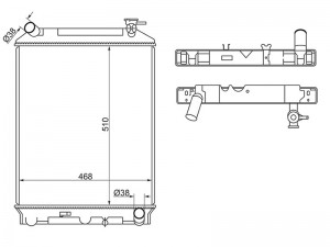 Радиатор охлаждения двигателя IS00027 IS00027 SAT
