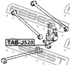 Сайлентблок задн цапфы TOYOTA CAMRY ACV3#/MCV3# 2001-2006 TAB-J520 TAB-J520 FEBEST