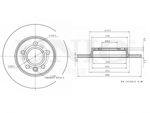 Диск тормозной задний BRD-20130 UNIO