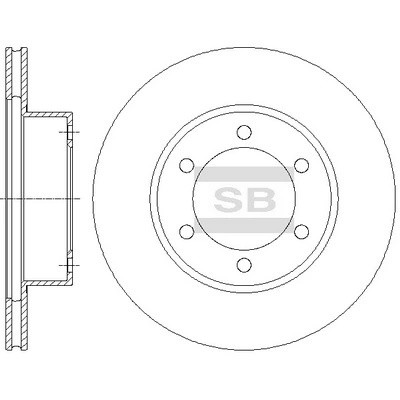 Диск тормозной TOYOTA Land Cruiser Prado (95-08) передний вентилируемый (1шт.) S SD4038 SANGSIN