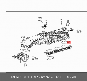 кольцо уплотнительное! \ MB A 276 141 07 80 MERCEDES BENZ