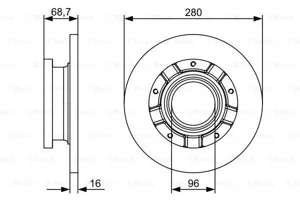 0 986 479 401 диск тормозной задний!с кольцом ABS\ Ford Transit all 06> 0 986 479 401 BOSCH