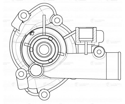 Насос водяной для а/м УАЗ с дв. ЗМЗ Pro 409051/052 19- LWP0309 LWP 0309 LUZAR