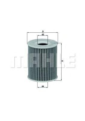 Фильтр масляный OX424D MAHLE KNECHT