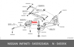 QASHQAI+2 (JJ10) (2008>)/X-TRAIL (T31) (2007>) 54559-2S40A NISSAN