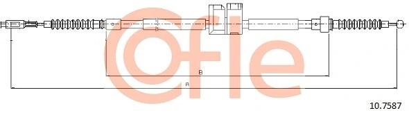 трос ручника п.\ Audi A6/S6 all 97> 92107587 COFLE
