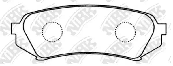 Колодки задние (TOYOTA LAND CRUISER 100 9807/LEXUS LX470 9807) PN1412 PN1412 NIBK