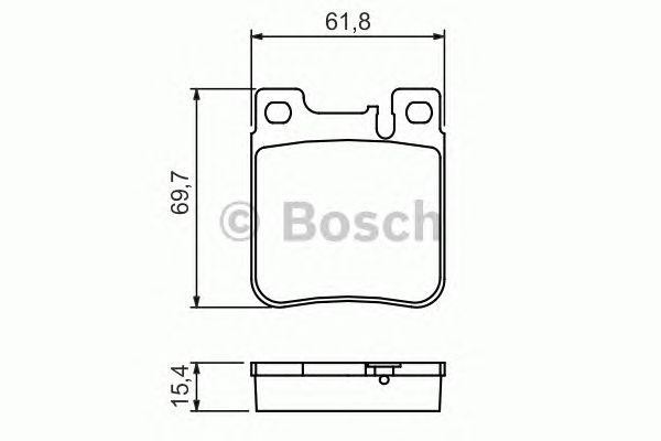 Колодки тормозные MERCEDES W202,W203,AMG210,140 задние BOSCH 0 986 460 965 BOSCH