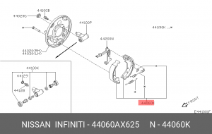 колодки барабанные! задние\ Nissan Micra K12 1.2-1.5DCi 03> 44060AX625 NISSAN