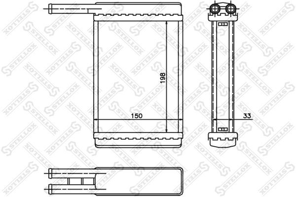 радиатор печки!\ Ford Fiesta 1.1-1.8i/1.8D 89-95 10-35168-SX STELLOX