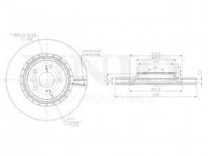 Диск тормозной передний BRD-20095 UNIO
