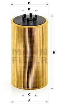 Фильтр масляный H=204,5 D=120 d=56 d1=14 RVI Midlum/Premium/Volvo FE/FL II HU1390X MANN FILTER