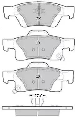 колодки дисковые задние!\ Jeep Grand Cherokee IV WK/WK2 10>, Dodge Durango 11> FBP1941 FREMAX