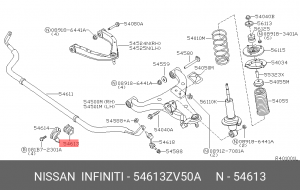 втулка стабилизатора переднего!\ Nissan Armada TA60 54613-ZV50A NISSAN