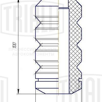 Буфер (отбойник) Лада 2170-2172 Priora/2190-2192 Granta/Kalina II (перед. стойки BC 0132 TRIALLI