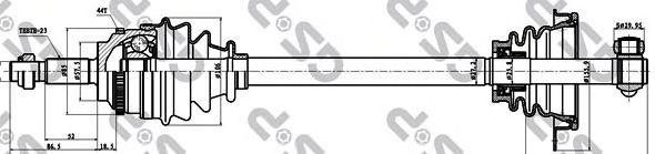 Вал приводной 250261 250261 GS P