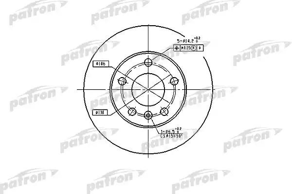 Диск тормозной задн PBD4051 PBD4051 PATRON