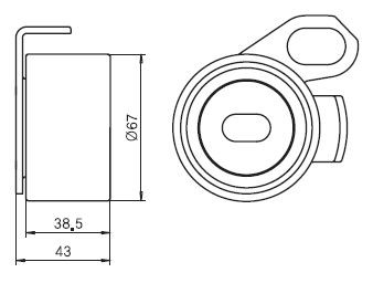 Ролик ГРМ натяжной Isuzu Trooper II (UB), Opel Campo (TF_), Frontera A GT90150 GT90150 GMB