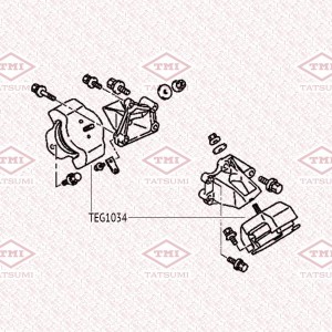 Опора двигателя передняя MITSUBISHI Pajero 07- TEG1034 TEG1034 TATSUMI