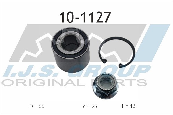 к-кт подшипника ступицы! задней\ Renault Laguna drum <01/Kangoo 98> 101127 IJS GROUP
