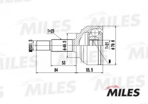 ШРУС наружный NISSAN MICRA 1.0/1.2/1.4 03- (GKN 304729) GA20304 GA20304 MILES