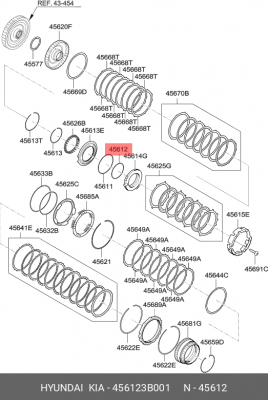 Кольцо уплотнительное HYUNDAI Santa Fe (13-) АКПП OE 456123B001 HYUNDAI KIA