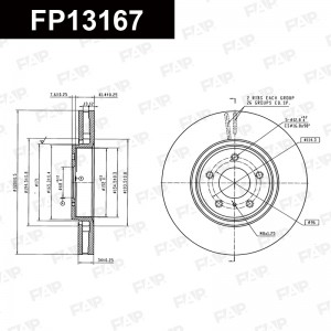 Тормозной диск с покрытием GEOMET FP13167 FP13167 FAP