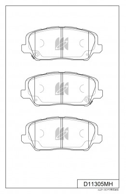 Колодки тормозные дисковые  HYUNDAI i30 (GD) D11305MH D11305MH MK KASHIYAMA