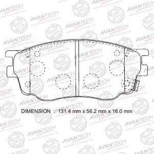 Колодки тормозные дисковые Avantech передние (противоскрипная пластина в компл.) AV749 AVANTECH