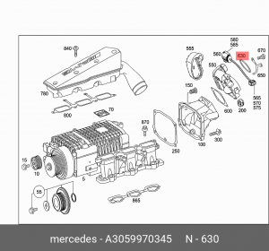 Кольцо уплотнительное MERCEDES OE A 305 997 03 45 MERCEDES BENZ
