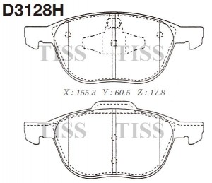 Колодки тормозные диск перед FORD FOCUS II/III 04 D3128H D3128H MK KASHIYAMA