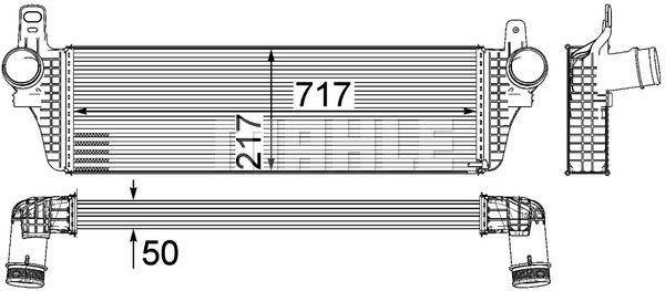 Интеркулер CI 242 000P MAHLE KNECHT