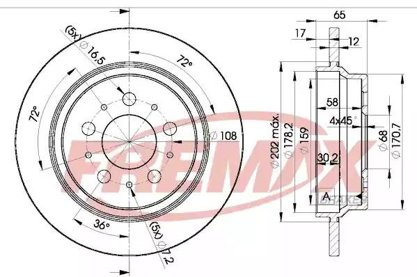 диск тормозной задний!\ Volvo S60/S80/V70 2.0-4.4/2.4D/2.5TDi 98> BD1674 FREMAX