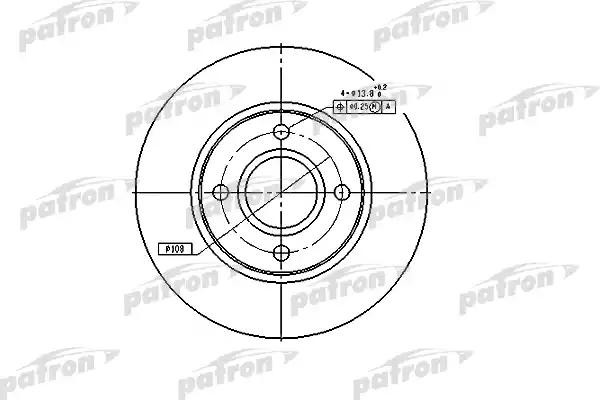 Диск тормозной FORD Mondeo 1,2 передний (1шт.) PATRON PBD2622 PATRON