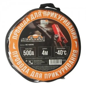 Провода для прикуривания 500А 4.0м в сумке АВТОСТОП AC50040 AVTOSTOP
