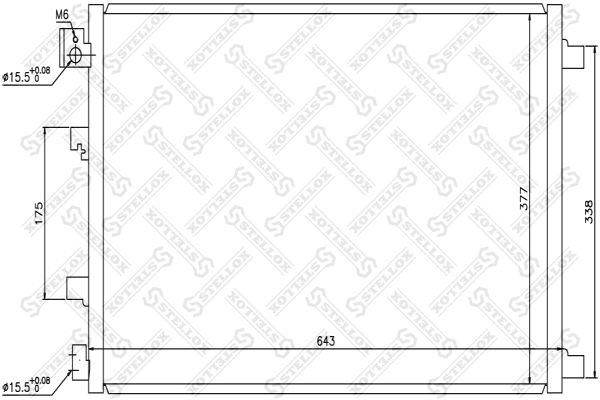 радиатор кондиционера!\ Nissan Qashqai 2.0 16V 07> 10-45485-SX STELLOX