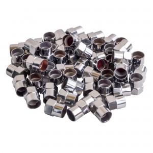 Колпачок камеры (хром, пластик) шестигранные (60 шт.) "AIRLINE" AVC-60-03 AIRLINE