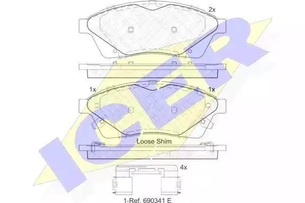 182144 колодки дисковые передние!\ Cadillac SRX 2.8/AWD/3.0/AWD 09> 182144 ICER