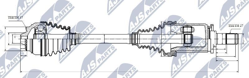привод передний левый!\ BMW F10//F11/F06/F12/F13 09> NPWBM029 NTY