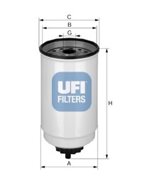 Фильтр топливный дизельный FORD TRANSIT 2.5TD 94-00 24.371.00 24.371.00 UFI