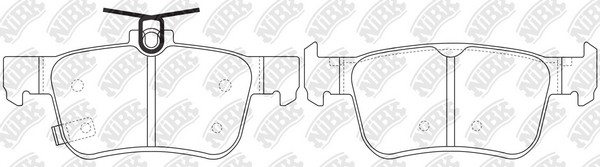 Колодки тормозные HONDA Civic (17-) CHANGAN CS35 (21-) HAVAL H6 (16-) задние (4ш PN8813 NIBK