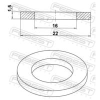 КОЛЬЦО УПЛОТНИТЕЛЬНОЕ 16X22X1.5 88430-162215C 88430162215C FEBEST