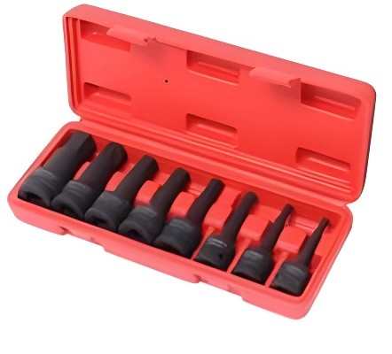 Набор бит-головок 1/2" Н5-Н19 ударных 8 предметов в кейсе ROCKFORCE RF-4087MPB ROCK FORCE